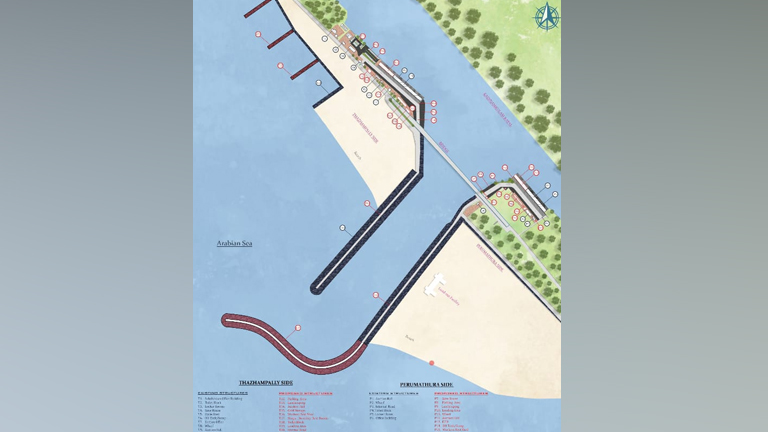 മുതലപ്പൊഴി വികസനപദ്ധതി  രൂപരേഖ